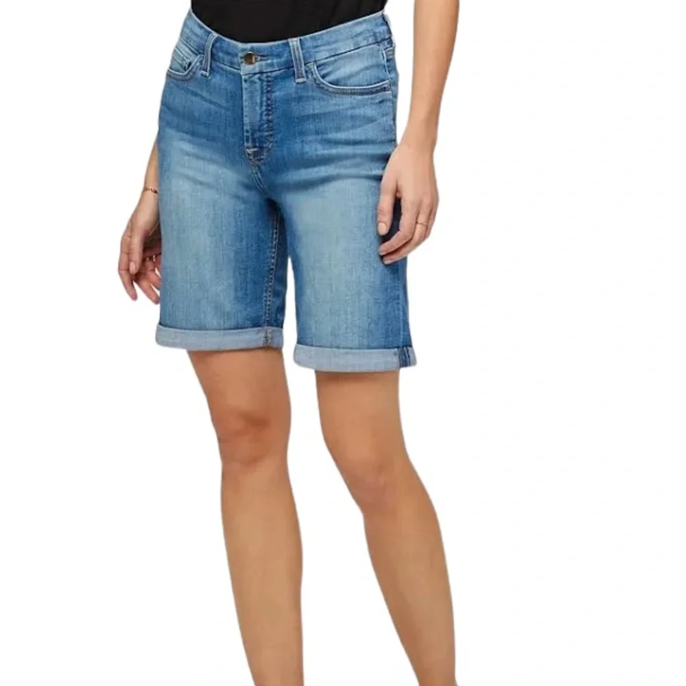 JEN7 by 7 for All Mankind Rolled Hem Bermuda Shorts